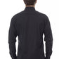 Elegant Black Italian Collar Shirt