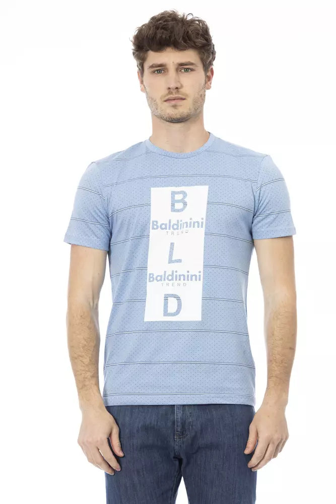 Elegant Light Blue Cotton Tee