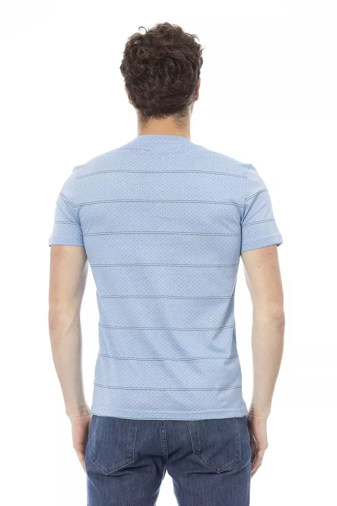 Elegant Light Blue Cotton Tee