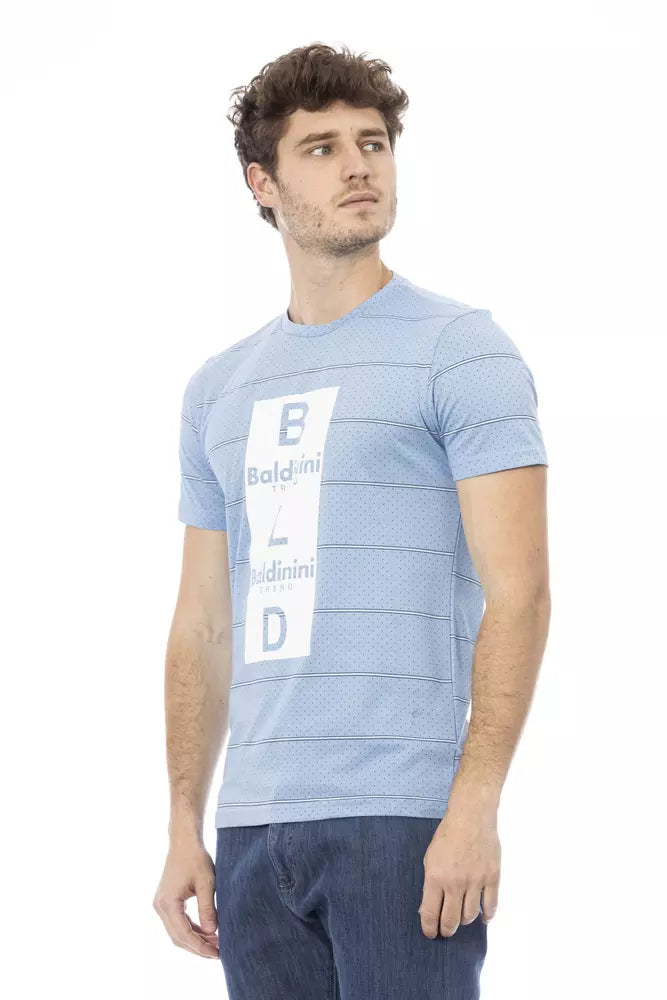 Elegant Light Blue Cotton Tee