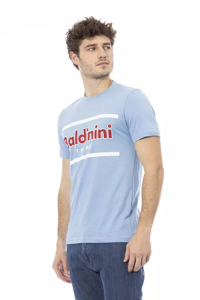 Elegant Light Blue Cotton Tee