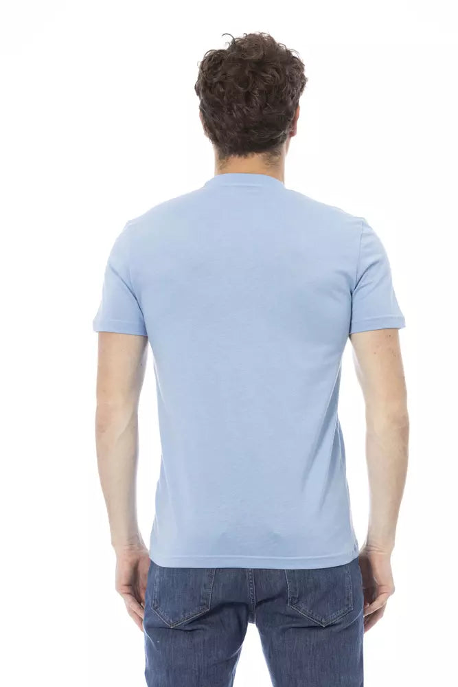 Elegant Light Blue Cotton Tee