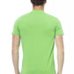 Emerald Cotton Tee with Signature Print
