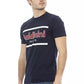 Chic Blue Round Neck Cotton Tee