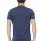 Chic Blue Cotton Tee with Signature Front Print