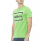 Green Cotton Tee with Chic Front Print