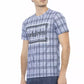 Light Blue Cotton Tee with Front Print