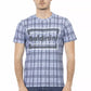 Light Blue Cotton Tee with Front Print