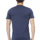 Elegant Blue Short Sleeve Round Neck Tee