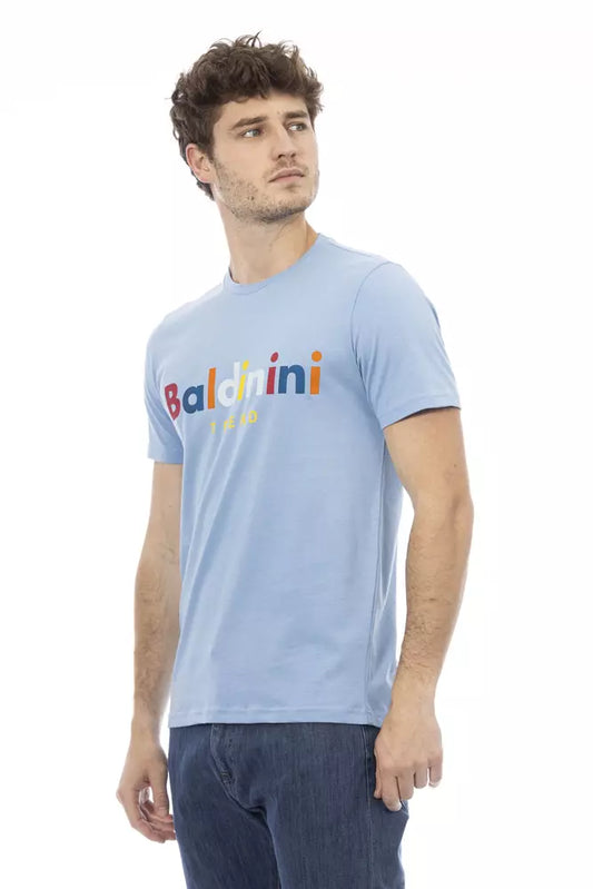 Elegant Light Blue Short Sleeve Tee