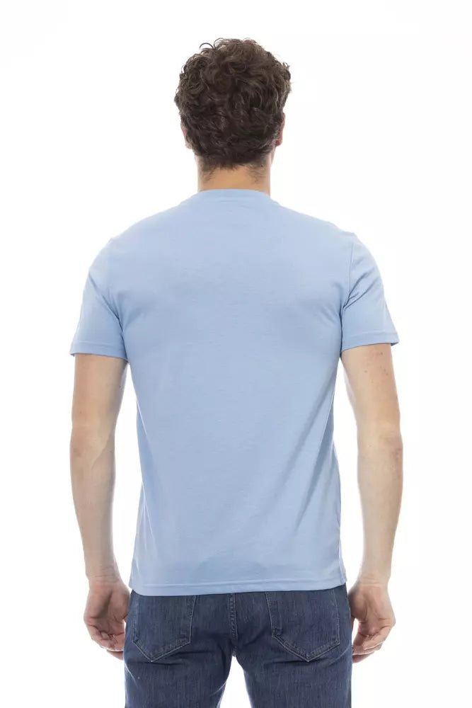 Elegant Light Blue Short Sleeve Tee