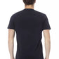 Trendy Blue Round Neck Cotton Tee