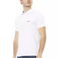 Chic White Embroidered Polo with Short Sleeves