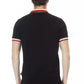 Tricolor Collar Cotton Polo Shirt
