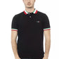 Tricolor Collar Cotton Polo Shirt
