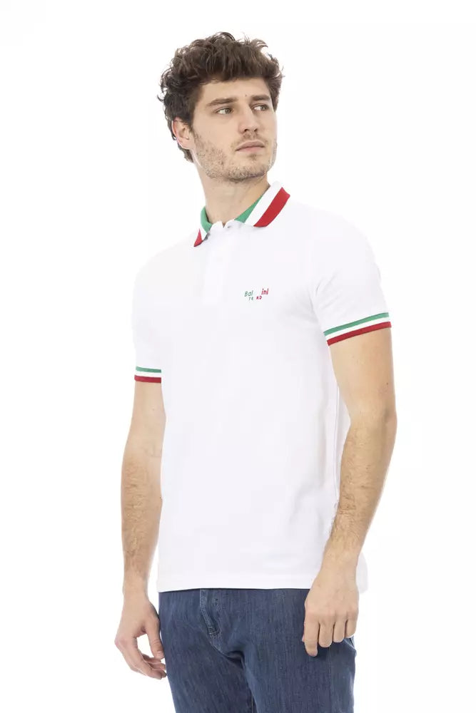 Chic Tricolor Collar Polo Shirt