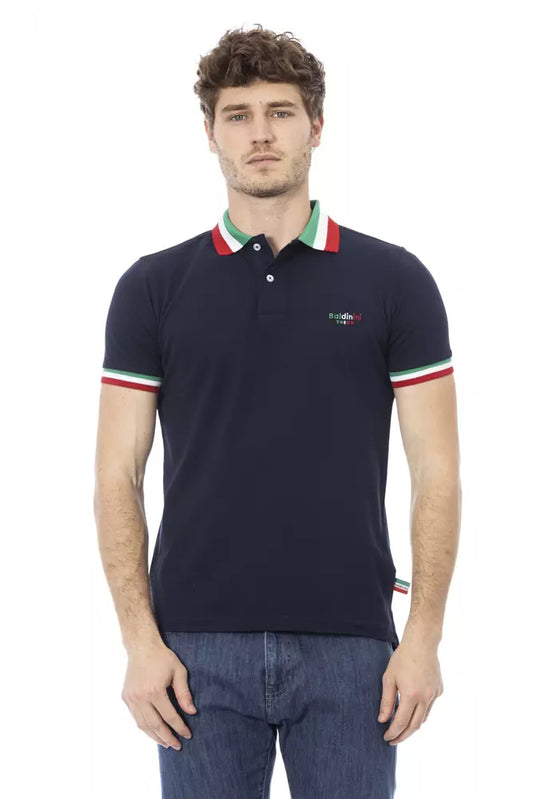 Tricolor Collar Cotton Polo