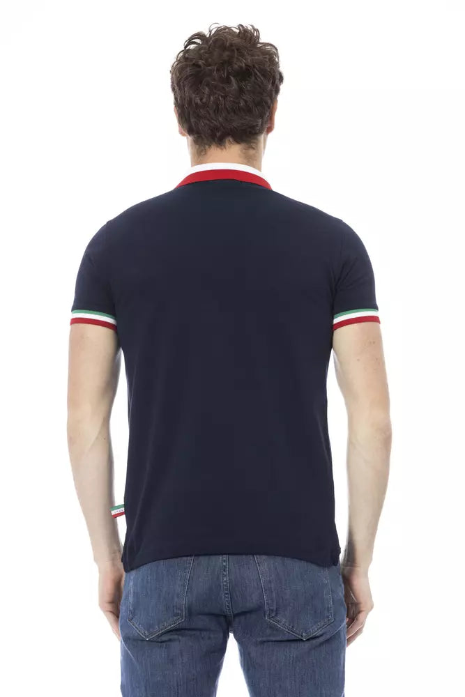 Tricolor Collar Cotton Polo