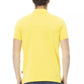 Sunshine Yellow Cotton Polo with Chic Embroidery