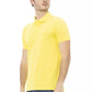 Sunshine Yellow Cotton Polo with Chic Embroidery