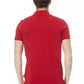 Elegant Embroidered Red Polo Shirt