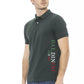 Chic Green Embroidered Polo Shirt