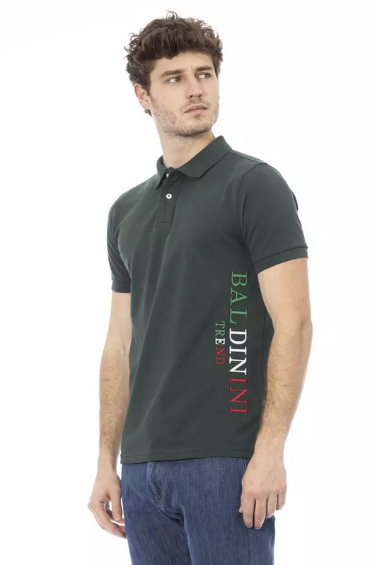 Chic Green Embroidered Polo Shirt