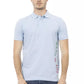 Chic Light Blue Embroidered Polo Shirt