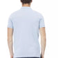 Chic Light Blue Embroidered Polo Shirt