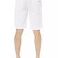 Elegant White Cotton Bermuda Shorts