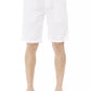 Elegant White Cotton Bermuda Shorts