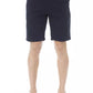 Chic Blue Bermuda Shorts with Drawstring Closure