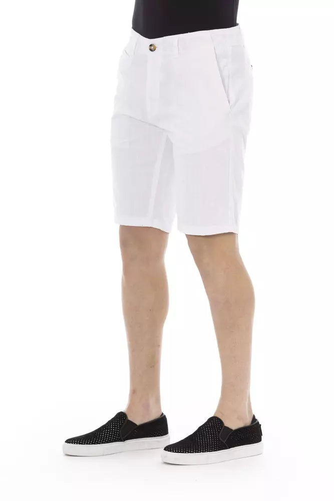 Elegant White Bermuda Shorts for Men