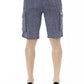 Chic Blue Cotton Cargo Shorts