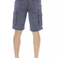 Chic Blue Cotton Cargo Shorts
