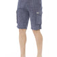Chic Blue Cotton Cargo Shorts