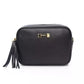 Elegant Leather Shoulder Bag with Front Logo