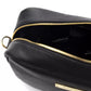 Elegant Leather Shoulder Bag with Front Logo