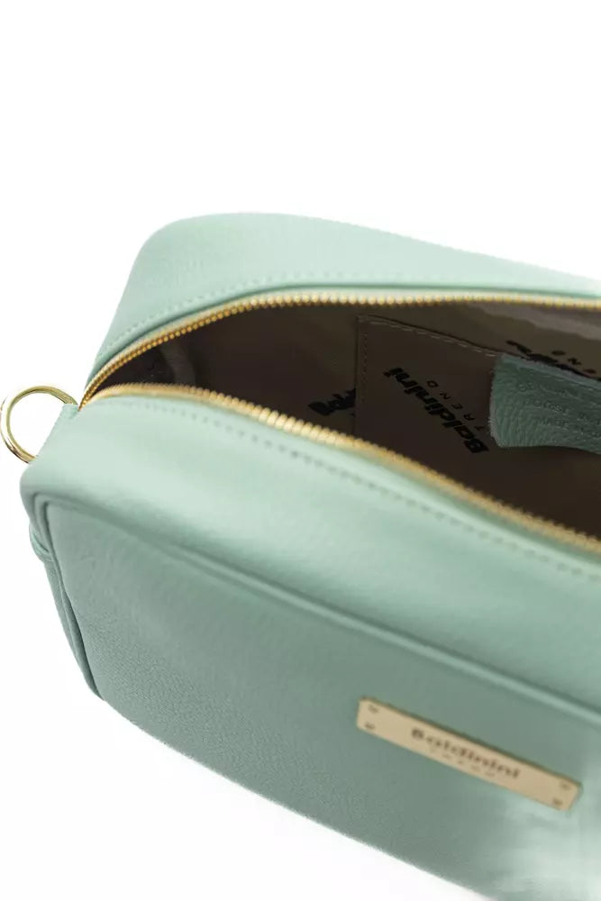 Chic Emerald Leather Shoulder Bag