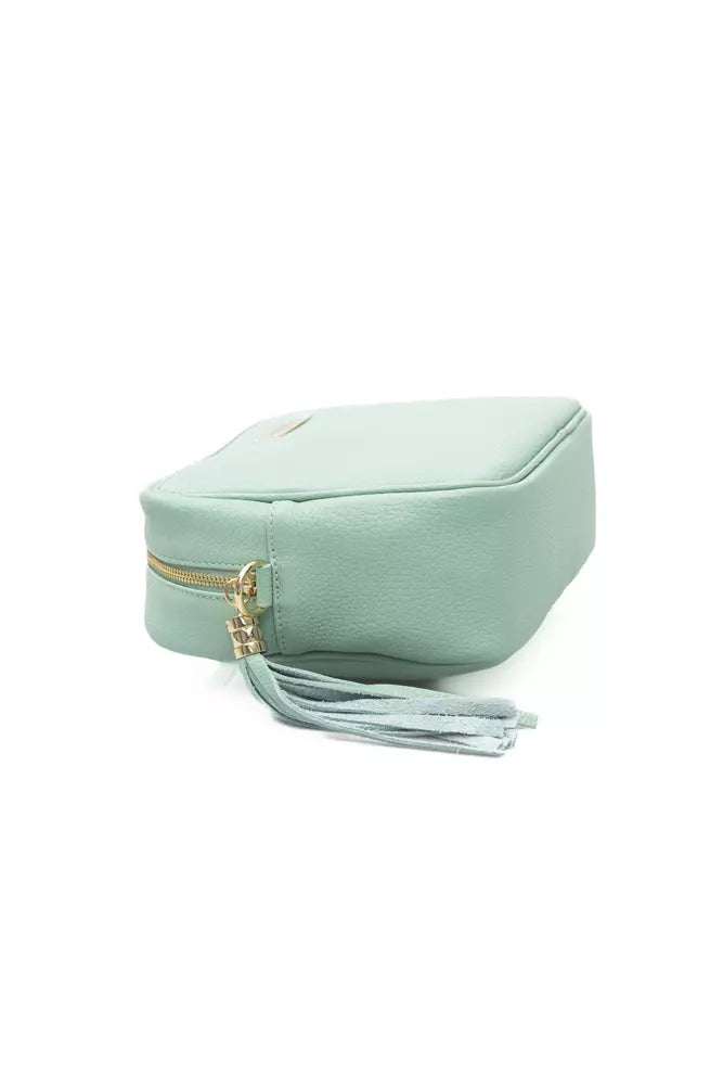 Chic Emerald Leather Shoulder Bag