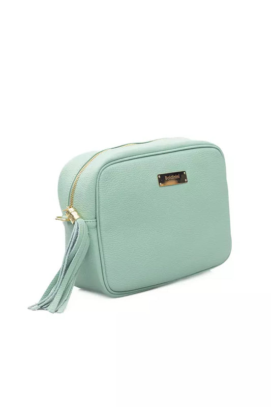 Chic Emerald Leather Shoulder Bag