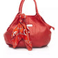 Elegant Leather Shoulder Ribbon Bag