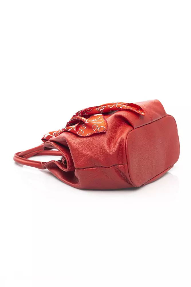 Elegant Leather Shoulder Ribbon Bag