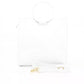 Elegant White Leather Shoulder Tassel Bag