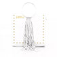 Elegant White Leather Shoulder Tassel Bag