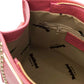 Chic Pink Leather Shoulder Bag with Golden Tassel