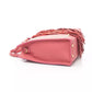 Chic Pink Leather Shoulder Bag with Golden Tassel