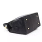 Elegant Black Leather Shoulder Bag with Golden Accents
