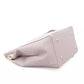 Chic Pink Leather Shoulder Tote with Golden Accents