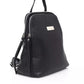 Elegant Leather Backpack with Front Logo
